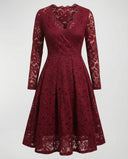 Luxe Lace Midi Dress for Women