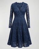 Luxe Lace Midi Dress for Women