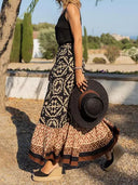 Retro Boho Long Summer Skirt