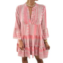Bohemian Ethnic Pattern Midi Dress