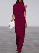 Chic Round Neck Jumpsuit for All Occasions
