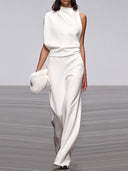 Chic Round Neck Overall Design