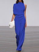 Chic Round Neck Jumpsuit for All Occasions
