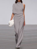 Chic Round Neck Jumpsuit for All Occasions