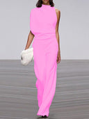 Chic Round Neck Jumpsuit for All Occasions