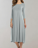 Chic 3/4 Sleeve Swing Dress for Effortless Style