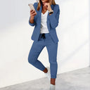 Chic Blazer and Jogging Pants Ensemble