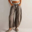 Chic Women's Wide Leg Denim Trousers