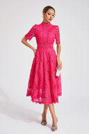 Chic Lace Midi Dress for Weddings & Events