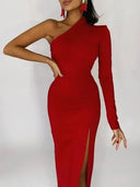Chic One Shoulder Dress for Special Occasions