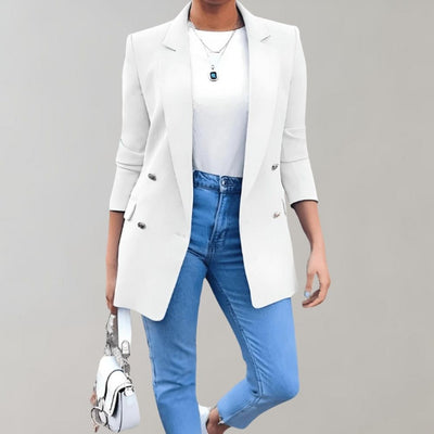 Chic Classic Double-Button Blazer for Effortless Style
