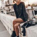 Open Back Glitter Party Dress