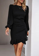 Ruffle Hem Bodycon Dress for Sophisticated Style
