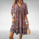 Mayamo Bennett Boho Swing Dress - Chic Cotton Style for Any Occasion