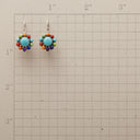 Multi-Colored Turquoise Hoop Earrings