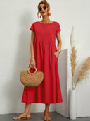 Chic Round Neck Dress for Women