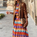 Vibrant Printed Midi Dress for Every Occasion