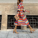 Vibrant Printed Midi Dress for Every Occasion