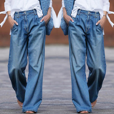 Vintage High-Waisted Wide-Leg Jeans