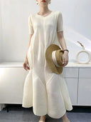 Miyake Bubble Summer Dress - Chic and Stylish
