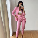 High-Waist Pants with Belt and Pockets for Effortless Style
