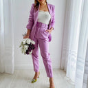 High-Waist Pants with Belt and Pockets for Effortless Style