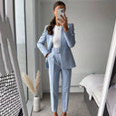 High-Waist Pants with Belt and Pockets for Effortless Style