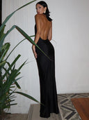 Chic Sleeveless Maxi Evening Gown
