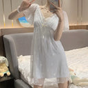 Charming Summer Floral Lace Nightwear