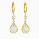 Retro Opal Drop Earrings