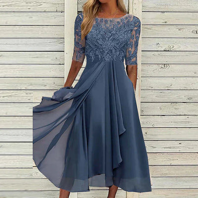 Chic Dark Blue Evening Gown