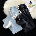 Women’s Denim Trousers with Elastic Waist & Pockets