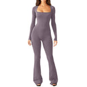 Chic Women's Wide Leg Deep V-Neck Bodysuit