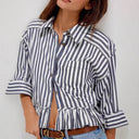 Ruffled Hem Women's Casual Blouse