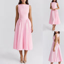 Chic A-Line Cocktail Dress with Flattering Waist Design