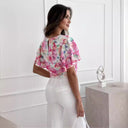 Stylish Women's Blouse with Ruffled Sleeves