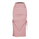 Chic Ruffled Long Wrap Skirt with Waist Tie