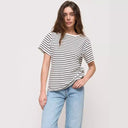 Organic Cotton Striped T-Shirt for Women