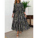 Chic Women's Ruffle Shirt Dress with Asymmetrical Hem