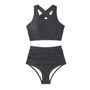 Chic Women's High-Cut Bikini Set with Ruching