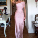Chic Women's Asymmetrical Evening Dress with Ruffle Accents