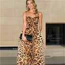 Chic Animal Print Evening Dress for Women