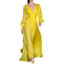 Stylish Women's Maxi Dress with Puff Sleeves