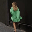 Chic Women's Long Sleeve Blouse in Fine Cotton