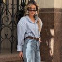 Stylish Oversized Stripe Shirt for Women