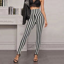 Graphic Stripe High-Waisted Women's Leggings for a Flattering Fit