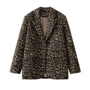 Chic Leopard Print Women's Blazer