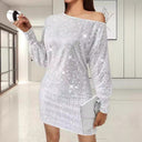Chic Asymmetrical Mini Dress with Glamorous Sparkle