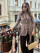 Chic Women's Blazer with Belt
