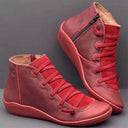 Retro Lace-Up Boots for Stylish Footwear